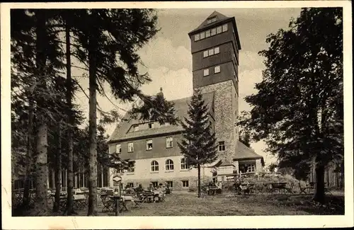 Ak Bärenstein im Erzgebirge, Unterkunftshaus auf dem Bärenstein