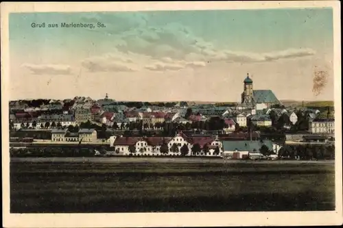 Ak Marienberg im Erzgebirge Sachsen, Panorama