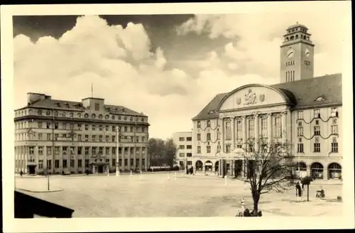 Ak Sonneberg Thüringen, Bahnhofsplatz, Soz.Vers. Kasse