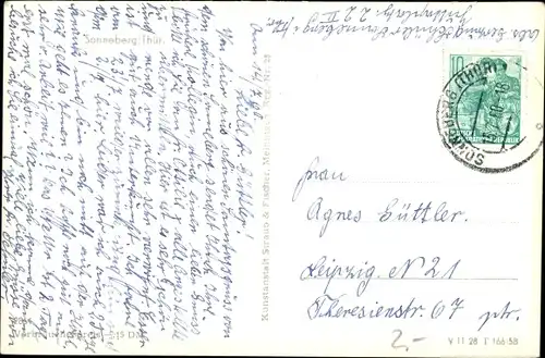 Ak Sonneberg Thüringen, Panorama