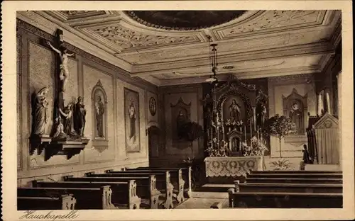 Ak Au am Inn Gars am Inn Oberbayern, Erziehungsinstitut, Höhere Mädchenschule, Hauskapelle, Altar