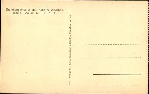 Ak Au am Inn Gars am Inn Oberbayern, Erziehungsinstitut, Höhere Mädchenschule, Klosterküche