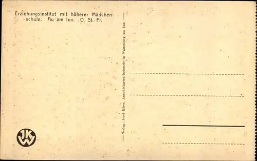 Ak Au Gars am Inn Oberbayern, Erziehungsinstitut, Höhere Mädchenschule, Konzertsaal