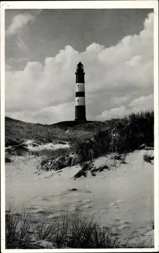 Ak Insel Amrum in Nordfriesland, Leuchtturm, Dünen