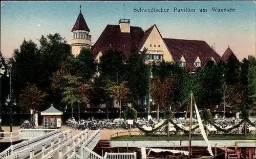 Ak Berlin Zehlendorf Wannsee, Schwedischer Pavillon