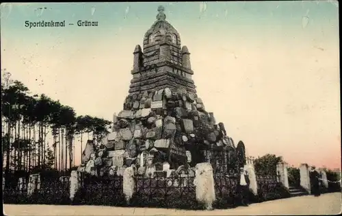Ak Berlin Köpenick Grünau, Sportdenkmal