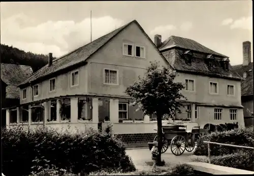 Ak Döschnitz in Thüringen, Gasthaus Weiße Sorbitz, Kutsche
