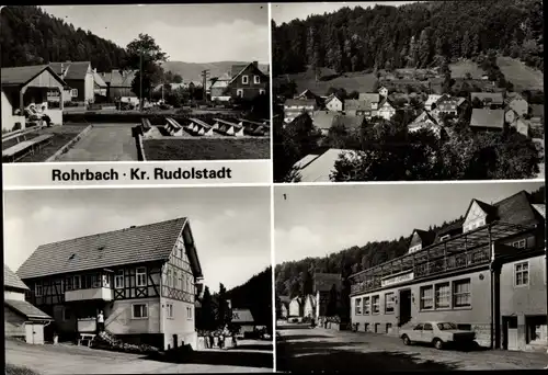 Ak Rohrbach bei Saalfeld Thüringen, Konsum Gaststätte Sorbitzgrund, Teilansichten