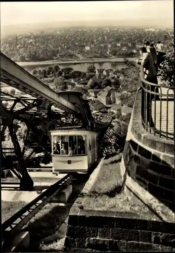 Ak Dresden Loschwitz, Bergschwebebahn, Aussichtspunkt