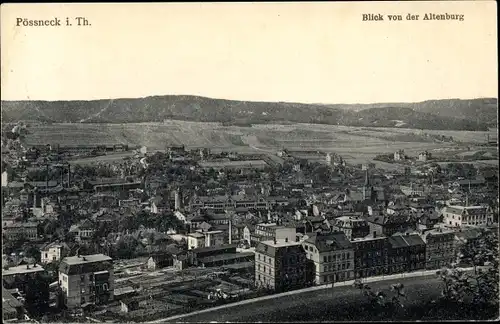 Ak Pößneck in Thüringen, Blick von der Altenburg