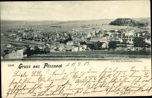 Ak Pößneck in Thüringen, Panorama