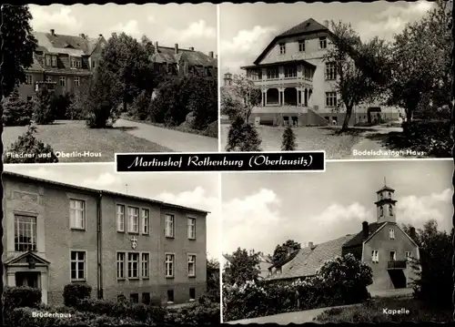 Ak Rothenburg Oberlausitz, Martinshof, Bodelschwingh Haus, Oberlinhaus, Kapelle, Brüderhaus