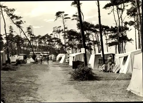 Ak Pepelow am Salzhaff Mecklenburg, Zeltplatz