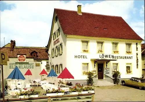 Ak Kollnau Waldkirch im Schwarzwald, Hotel zum Löwen, Restaurant, Elzklause