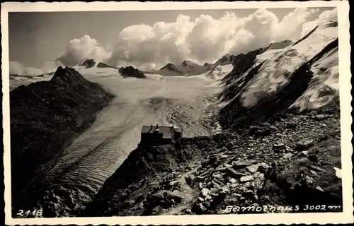 Ak Sölden in Tirol, Ramolhaus, Panorama m. Gletscher