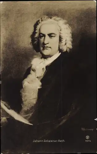 Künstler Ak Rumpf, Komponist Johann Sebastian Bach