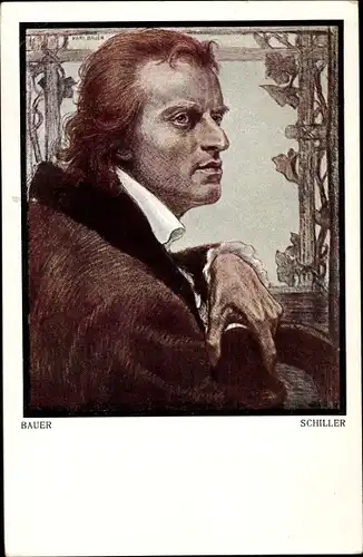 Künstler Ak Bauer, Dichter und Schriftsteller Friedrich von Schiller