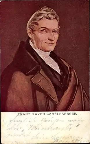 Ak Franz Xaver Gabelsberger, Stenographie, Portrait