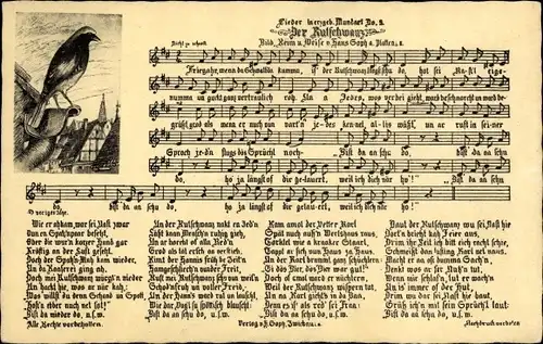 Lied Ak Soph, Hans, Erzgebirgische Mundart No. 5, Der Rutschwanz