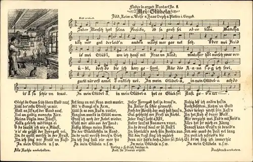 Lied Ak Soph, Hans, Mei Stübela, Erzgebirgische Mundart No. 8