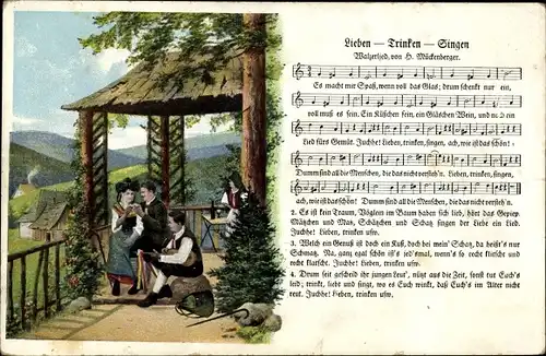 Lied Ak Mückenberger, Hilmar, Lieben, Trinken, Singen