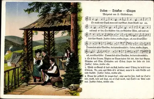 Lied Ak Mückenberger, Hilmar, Lieben, Trinken, Singen