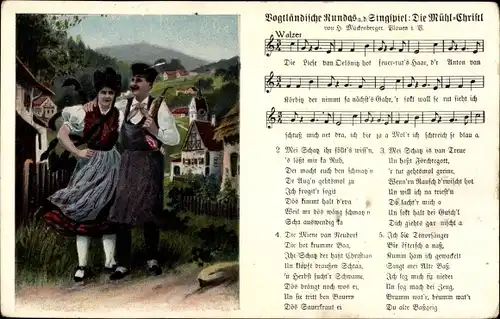 Lied Ak Mückenberger, Hilmar, Vogtländische Kundas aus dem Singspiel Die Mühl Christl