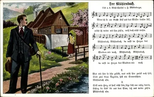 Lied Ak Mückenberger, Hilmar, Der Mühlenbach, Wassermühle, Mühl Christel