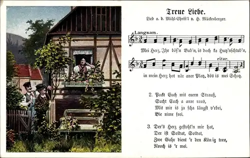 Lied Ak Treue Liebe, Mückenberger, Hilmar, Mühl Christ'l, Vogtland