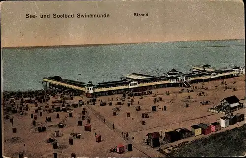 Ak Świnoujście Swinemünde Pommern, Strand