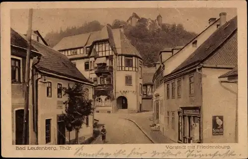 Ak Bad Leutenberg in Thüringen, Vorstadt mit Friedensburg