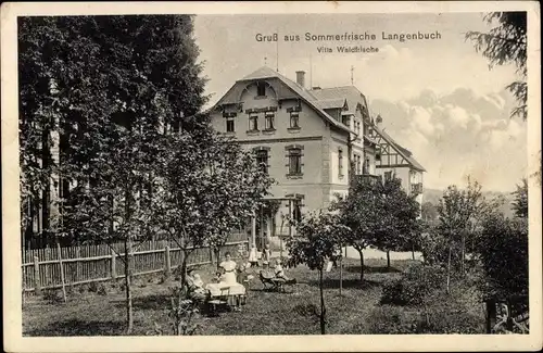 Ak Langenbuch Schleiz im Vogtland Thüringen, Villa Waldfrische