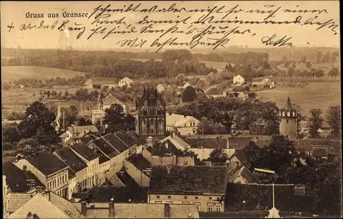 Ak Gransee in Brandenburg, Ortsübersicht