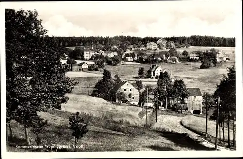 Ak Wernitzgrün Erlbach im Vogtland, Teilansicht