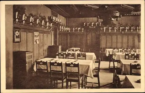 Ak Nürnberg in Mittelfranken, Rostbratwurstküche zum Bratwurströslein