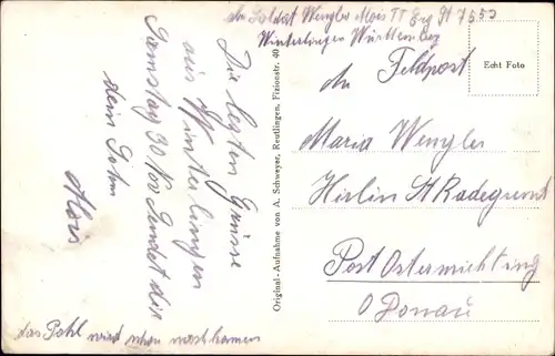 Ak Winterlingen Schwäbische Alb, Teilansicht