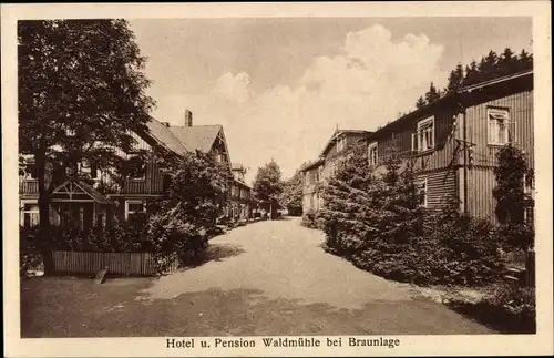 Ak Braunlage im Oberharz, Hotel und Pension Waldmühle, Inh. Carl Lustermann