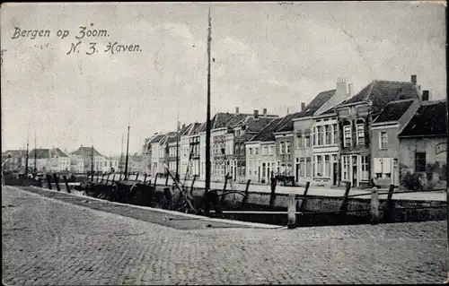 Ak Bergen op Zoom Nordbrabant Niederlande, Hafenpartie