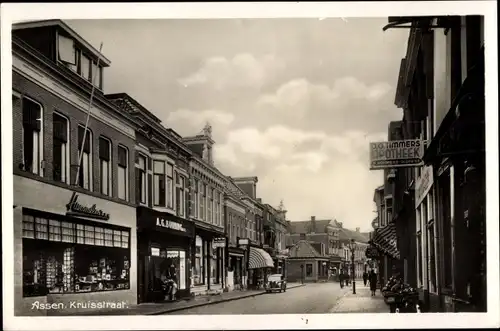 Ak Assen Drenthe Niederlande, Kruisstraat, Apotheke, Geschäfte