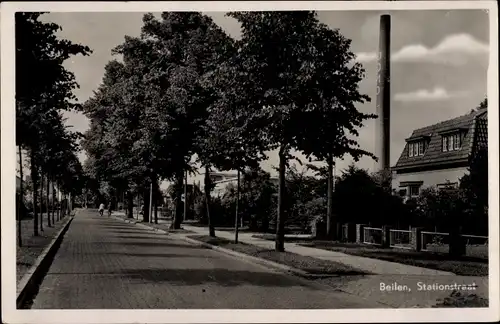 Ak Beilen Drenthe Niederlande, Stationstraat