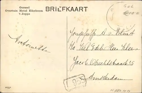 Ak Joppe Gelderland, Gorssel Overtuin Hotel Eikeboom