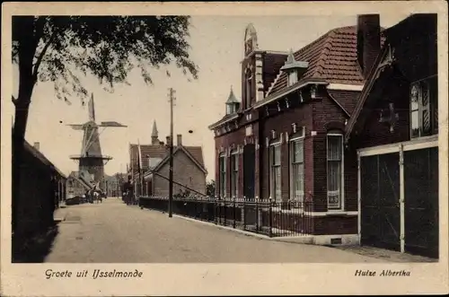 Ak IJsselmonde Rotterdam Südholland Niederlande, Huize Albertha, Windmühle