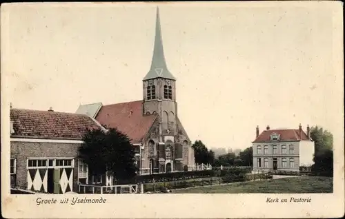 Ak IJsselmonde Rotterdam Südholland Niederlande, Kerk en Pastorie