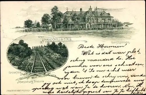 Litho Johannesburg Südafrika, Gerechtsgebouw, Spoorweg Johannesburg Pretoria