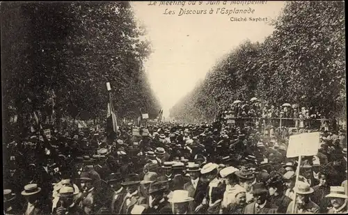 Ak Montpellier Herault, Les Discours a l'Esplanade