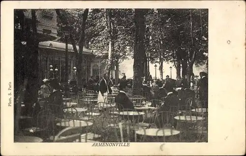 Ak Paris XVI, Pavillon Armenonville, Restaurant, Terrasse
