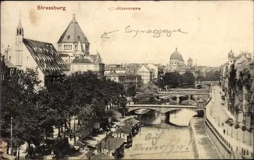 Ak Strasbourg Straßburg Elsass Bas Rhin, Jilpanorama