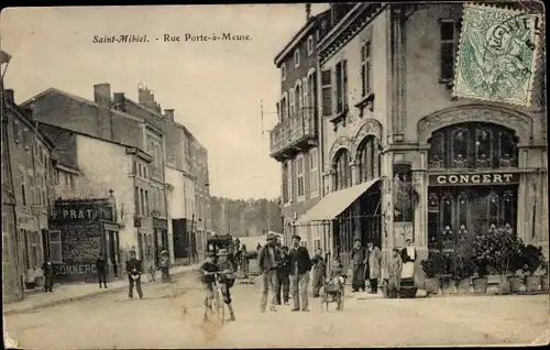 Ak Saint Mihiel Meuse, Rue Porte a Meuse