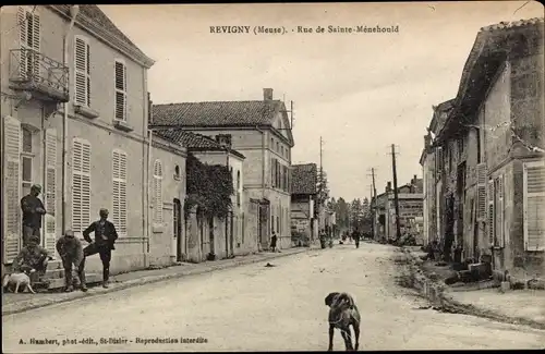 Ak Revigny Meuse, Rue de Sainte Menehould