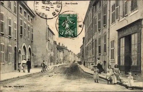 Ak Saint Mihiel Meuse, Rue Grande